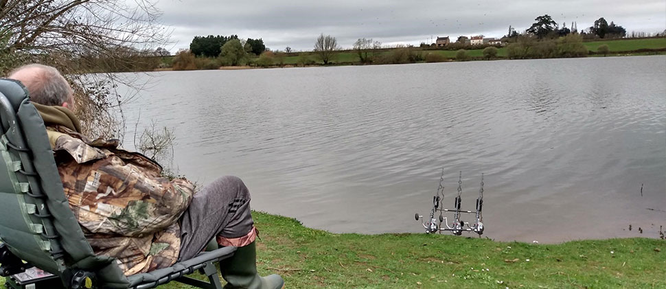 Man fishing at Durleigh Reservoir