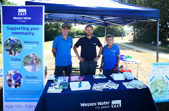 Education team at a education event