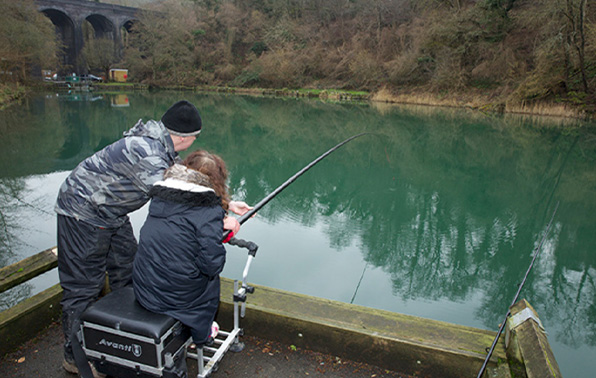 Couple Fishing At Tucking Mill